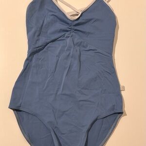 Class In Dancewear blue strappy leotard
